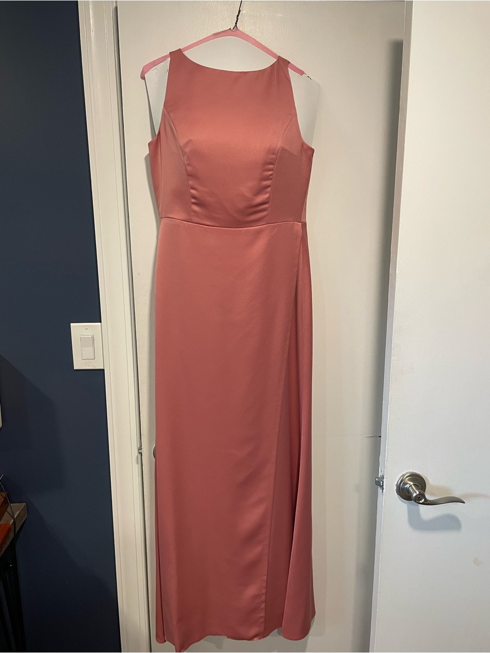 BHLDN Alice High-Neck Satin Maxi Dress